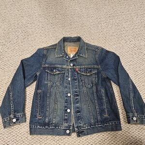 LEVI STRAUSS RED TAG Original Trucker Blue Denim Jacket Womens Size Medium